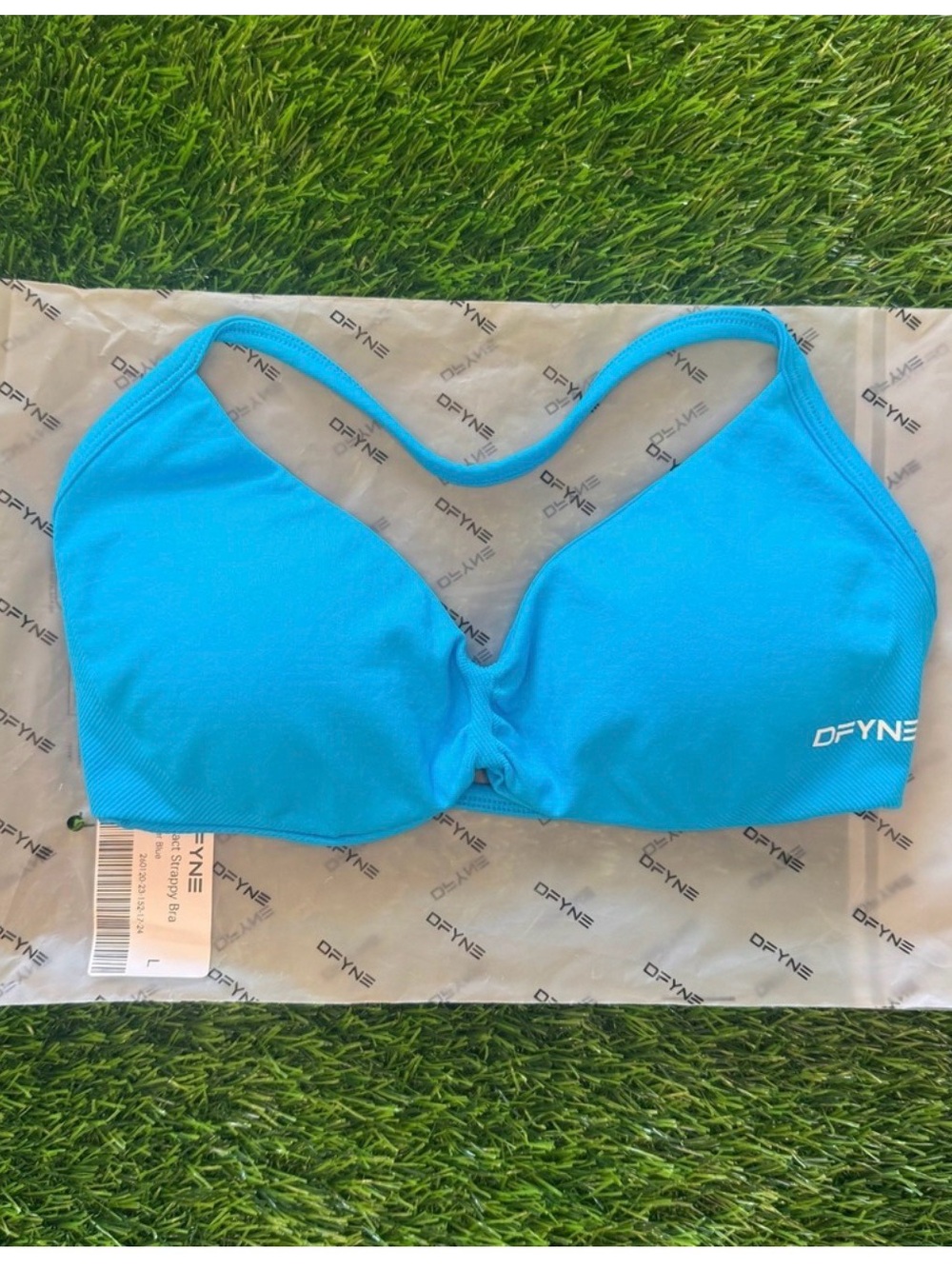 Dfyne impact strappy bra glacier Blue L